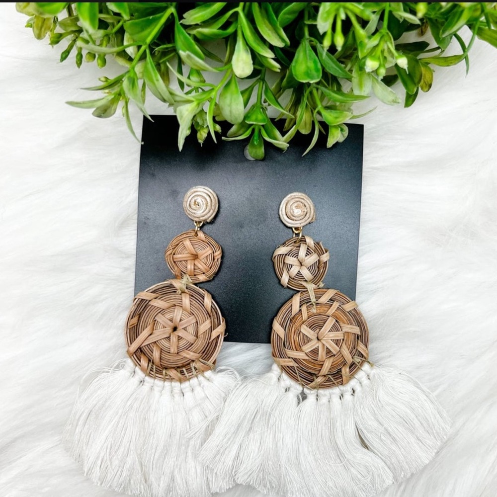 Raffia Tassel Earrings